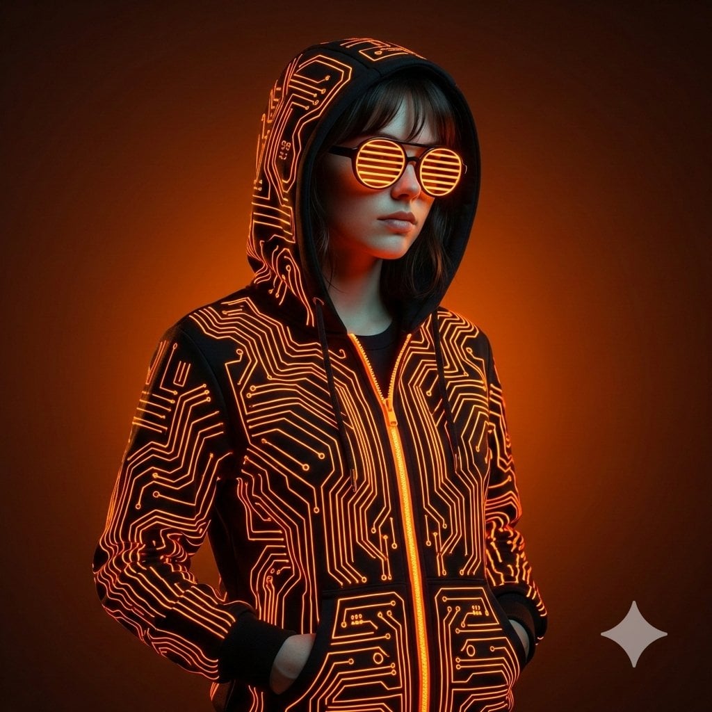 Ultra-realistic cinematic studio portrait using provided person only. Subject wears black...