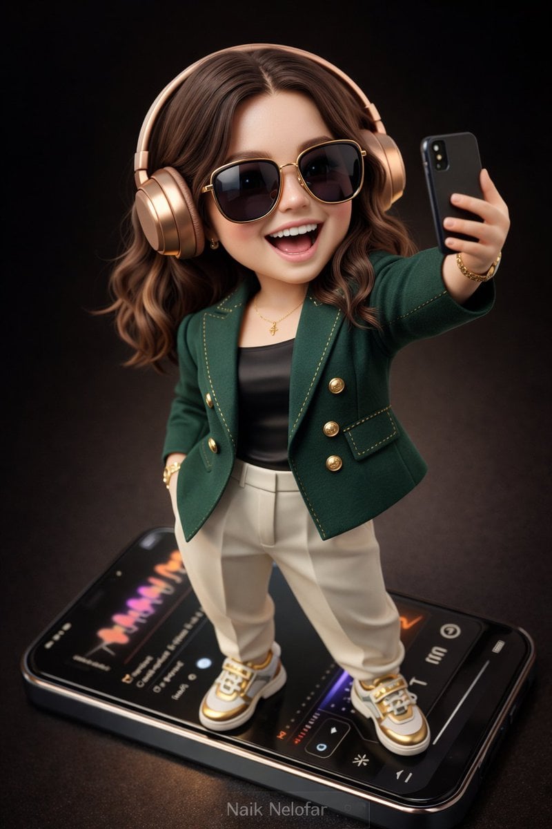 Create a high-detail 3D semi-realistic chibi character with slightly exaggerated cute pro...