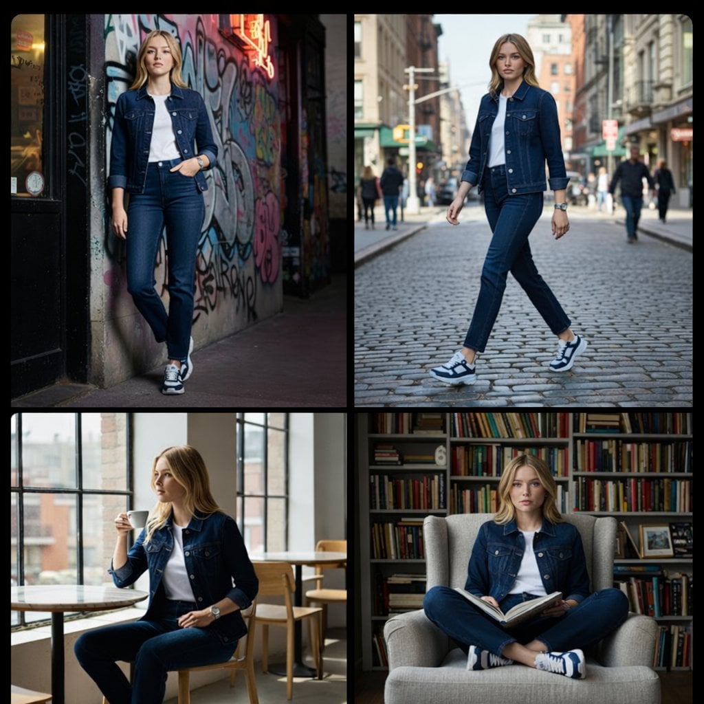 Hyper-realistic cinematic full-body fashion photoshoot of the uploaded woman (age 26, 5'5...