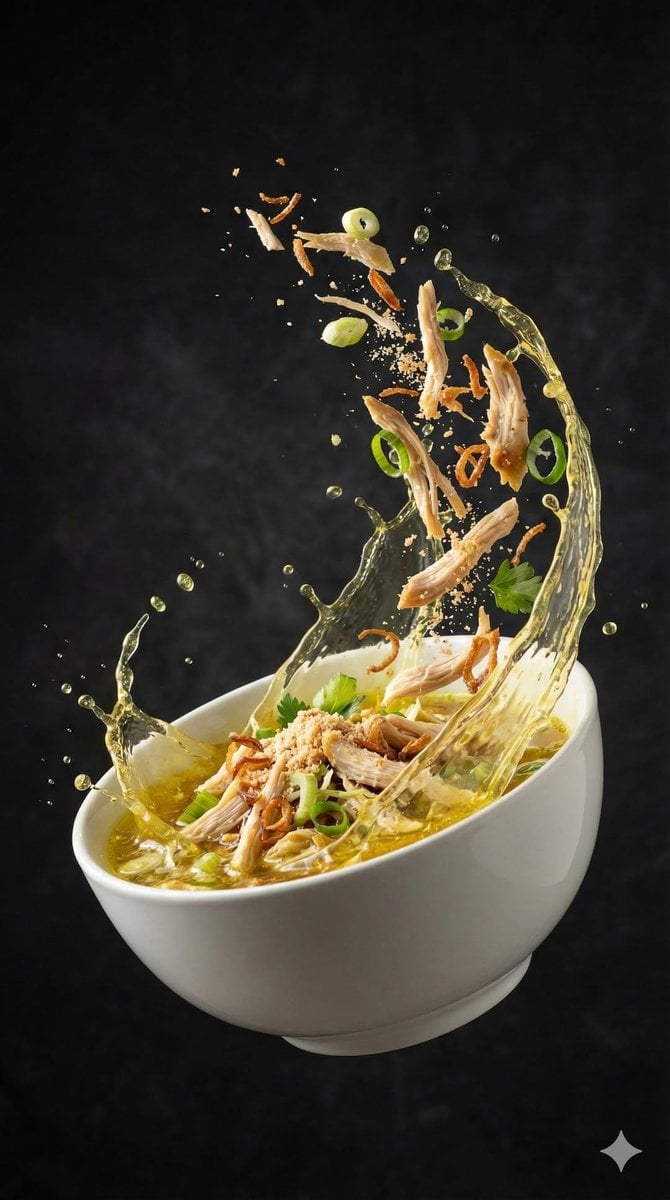 Use uploaded photo as absolute main reference. Preserve Seblak kuah identity, ingredients...