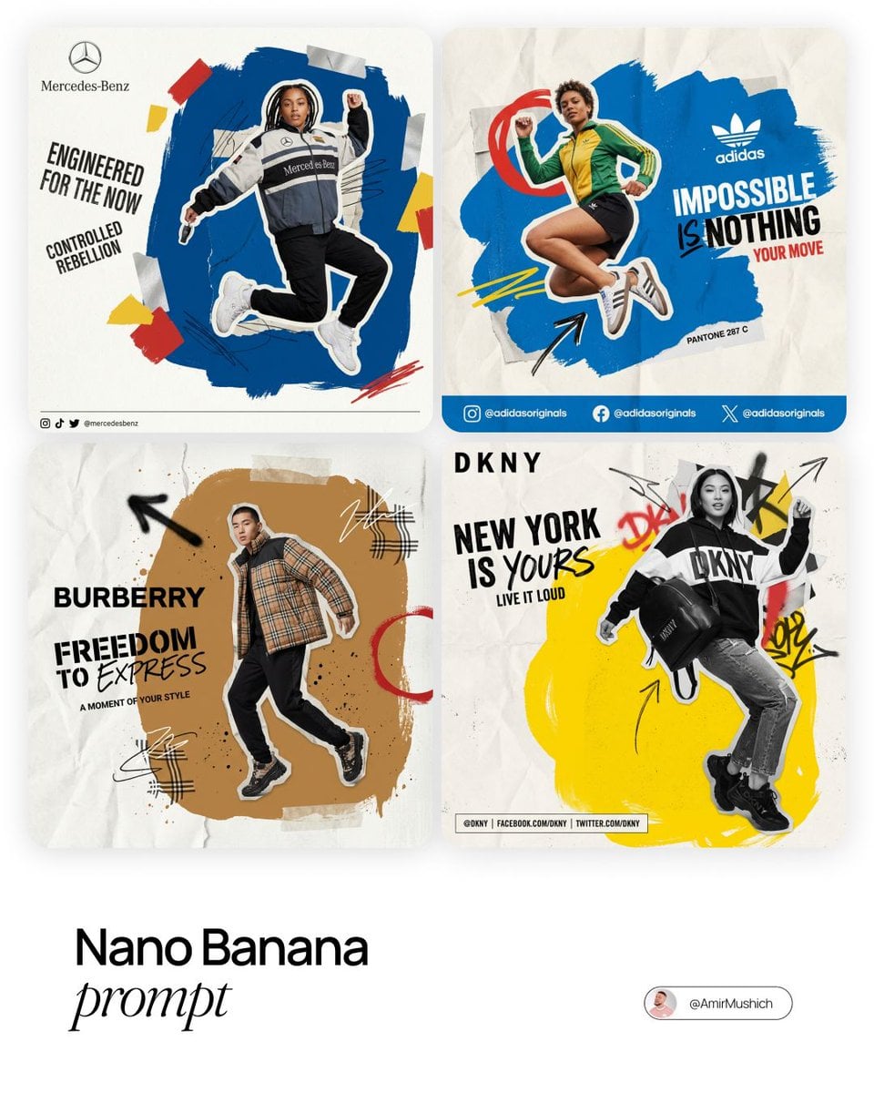 [BRAND NAME]. Act as a Social Media Art Director and Digital Collage Artist specializing ...