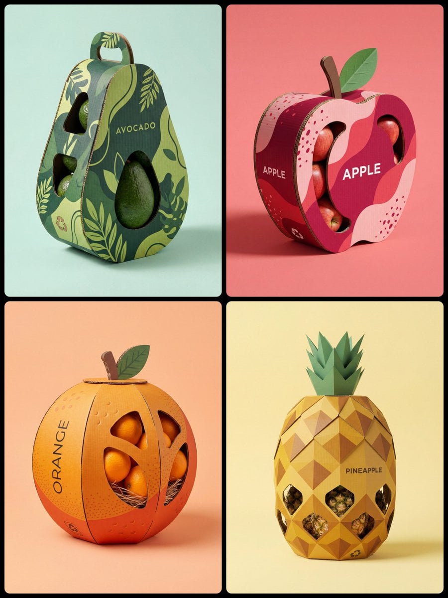A high-quality professional product photography of a creative structural packaging design...
