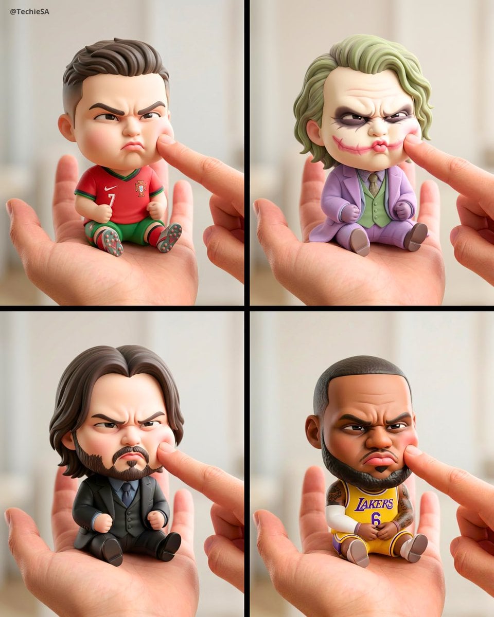 A mini chibi version of the character in the uploaded image, with a big head and small bo...