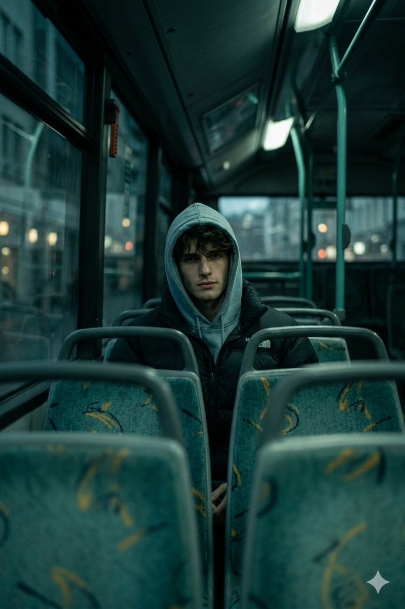 Create A deeply atmospheric and cinematic interior shot, captured from a slightly low-ang...